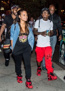 Lil Wayne and Christina Milian take romantic stroll on the streets of Philadelphia, PA.